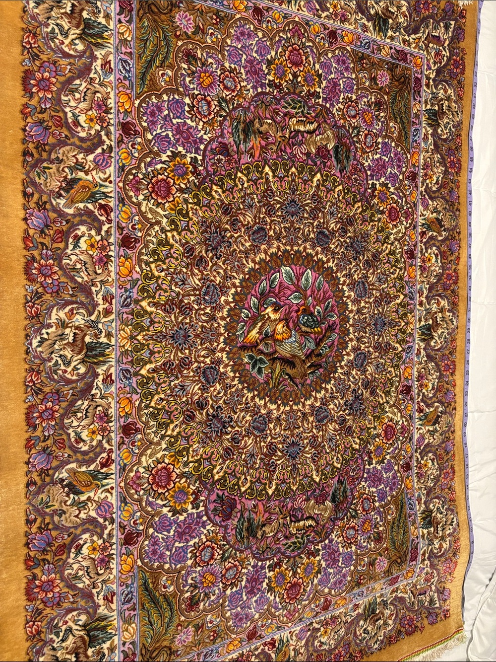 Authentic Handmade Persian Silk Rug – 40.5” × 60” - Picture 6 of 8